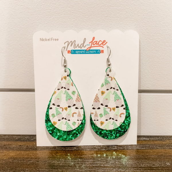 St. Patrick's Day Gnomes and Rainbows Earrings