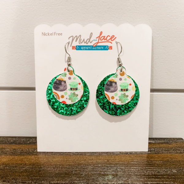 St. Patrick's Day Pot of Gold Earrings