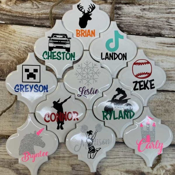 Personalized Tile Ornaments