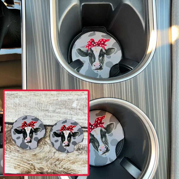 Cow Bow Car Coaster